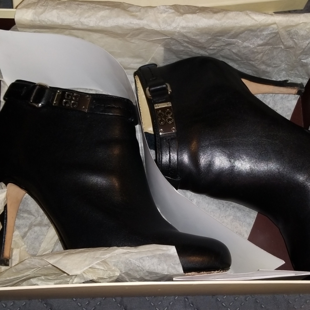 Coach leather booties